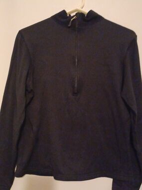 Womens Black Half-Zip Pullover